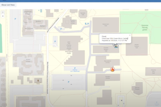 Website with interactive map