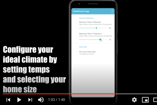 Screenshot from the demo video for a student app