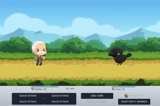 Screenshot from the demo video for a student app