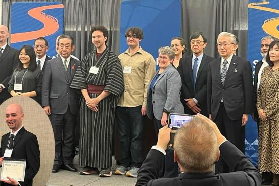 Contestants and officiants pose for the awards ceremony