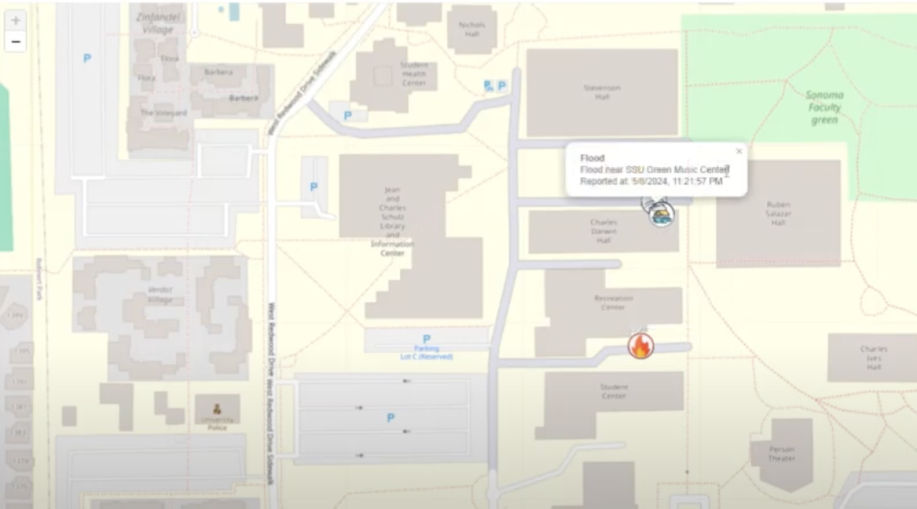 Website with interactive map