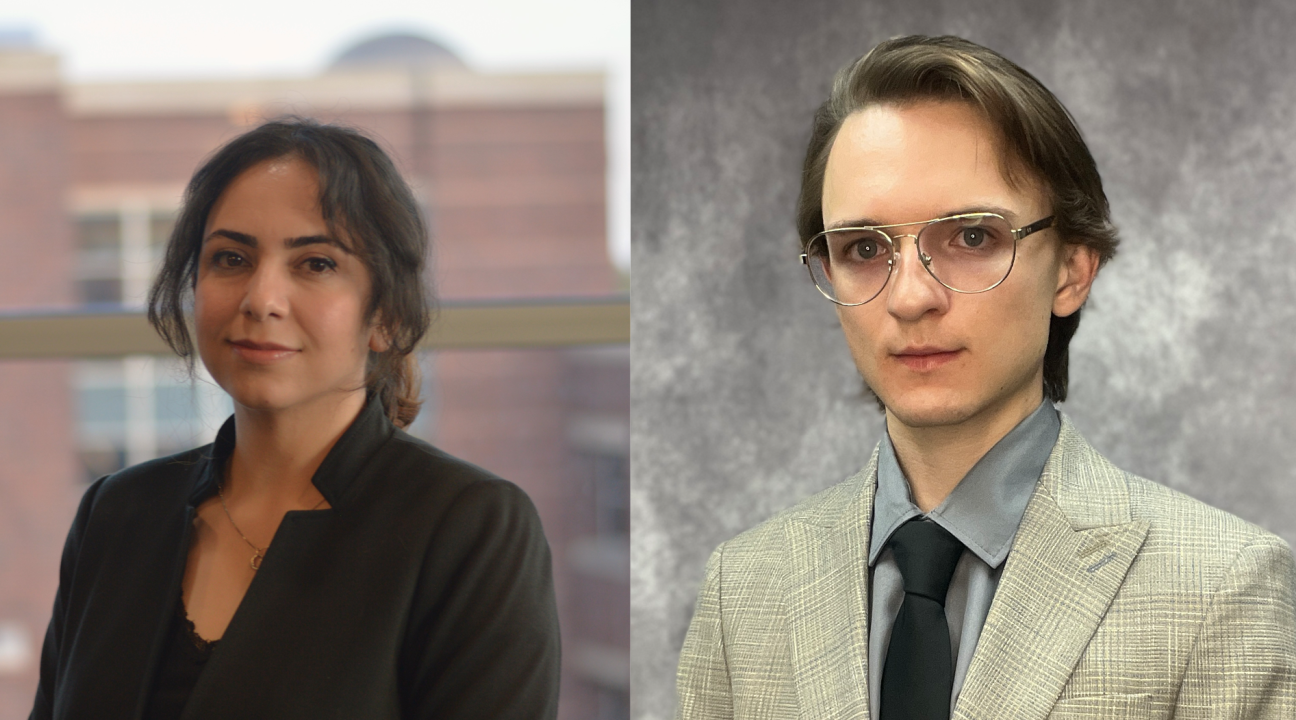 Headshot of Roya Salek Shahrezaie and Oleksiy Al-Saadi