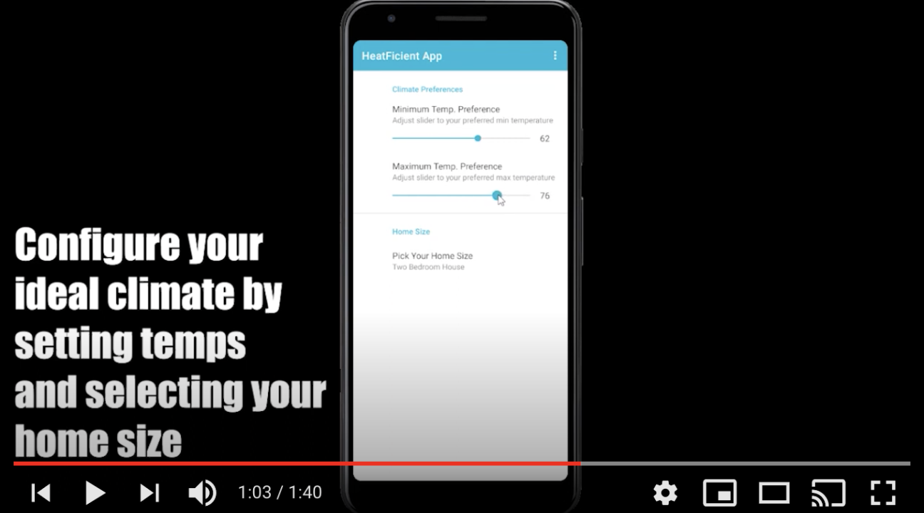Screenshot from the demo video for a student app
