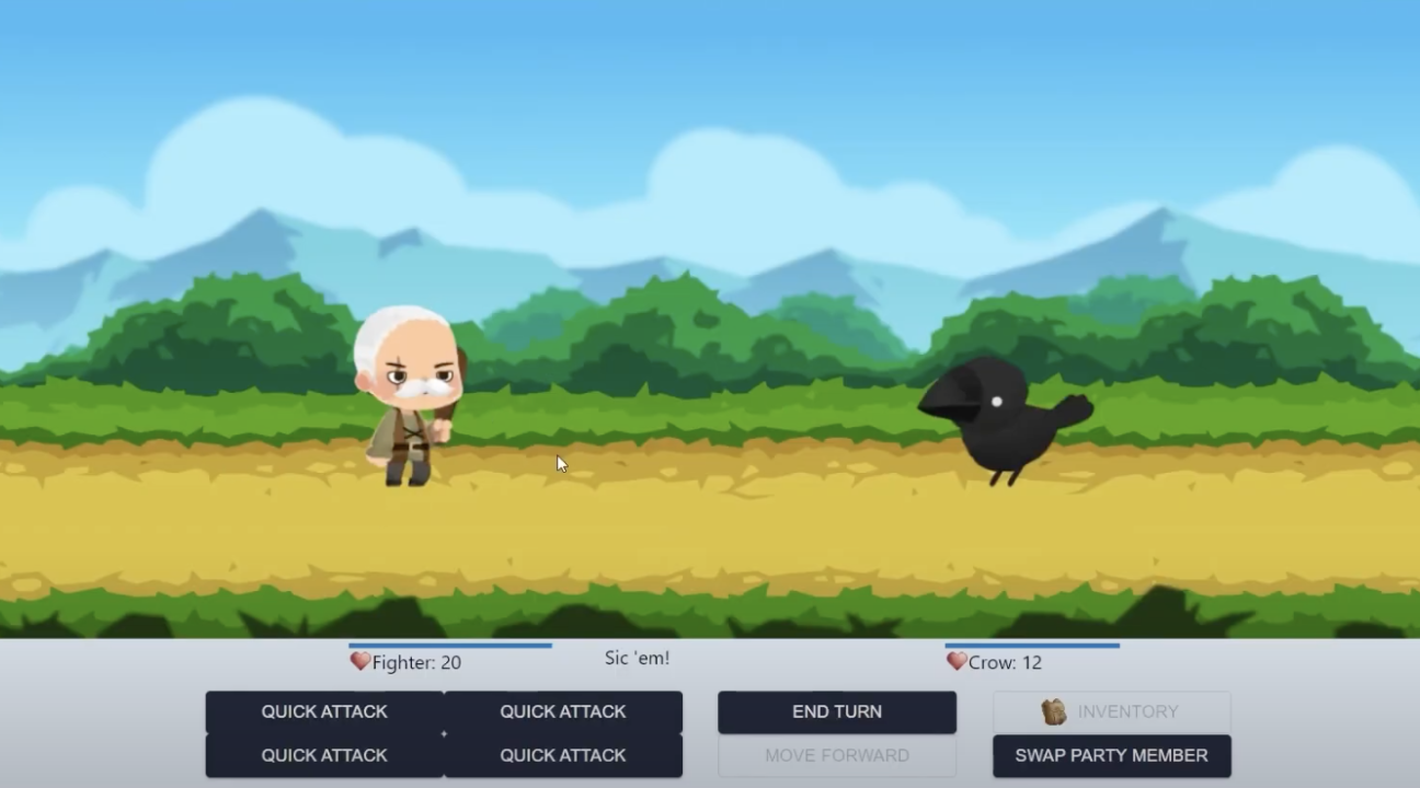 Screenshot from the demo video for a student app