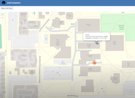Website with interactive map