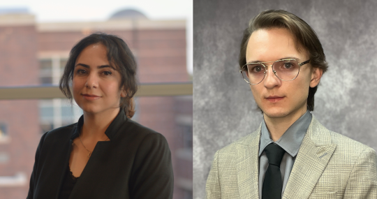 Headshot of Roya Salek Shahrezaie and Oleksiy Al-Saadi