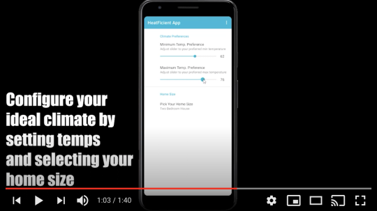 Screenshot from the demo video for a student app