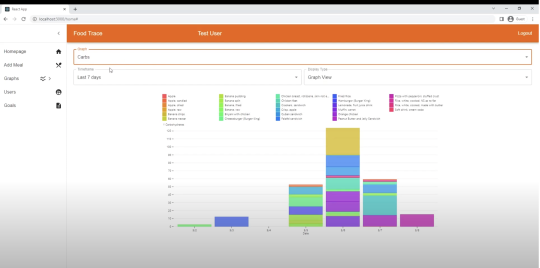 Screenshot from the demo video for a student app