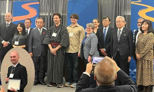 Contestants and officiants pose for the awards ceremony