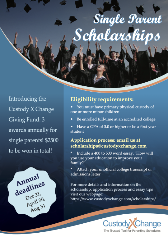 Single Parent Scholarship Infographic